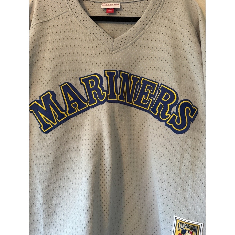 Ken Griffey Jr. Grey Seattle Mariners 1989 Authentic Pullover Baseball Jersey XL - Picture 3 of 9